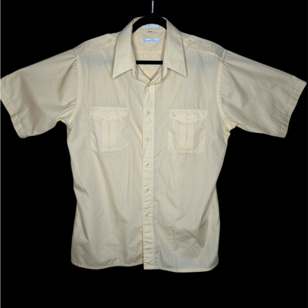 Vintage Christian Dior short sleeve button down shirt